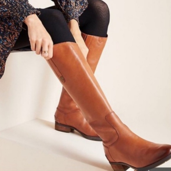 Sam Edelman Penny Whiskey Brown Long Riding Leeather Boots size 8.5 - Picture 13 of 14